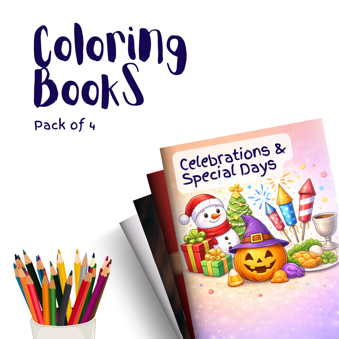 Celebrations & Special Days – 4 Coloring Books