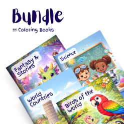 Science, Fantasy & Birds Bundle – 11 Coloring Books
